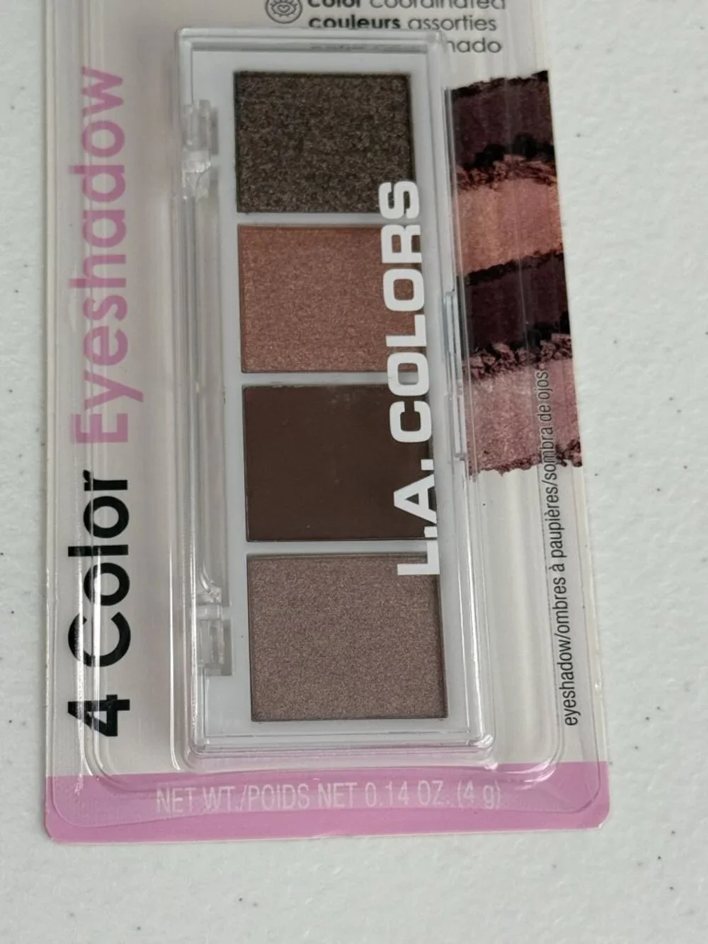 L.A. Colors 4 Color Eyeshadow Palette Queen's Desire C62124 New